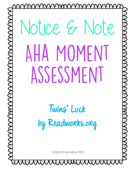 Aha Moment Signpost Question