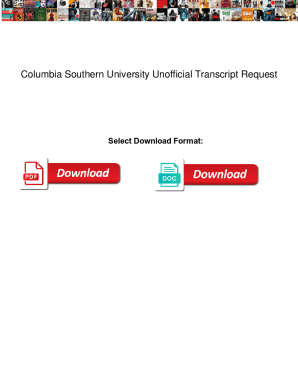Columbia Southern University Transcript Request