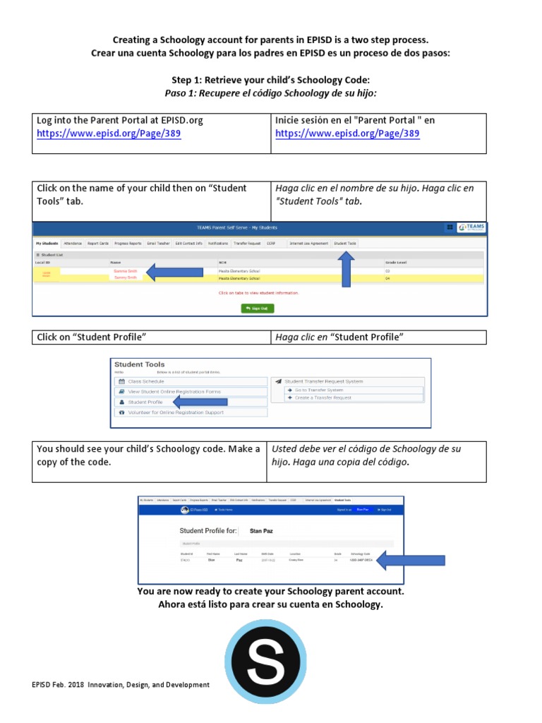 Episd Schoology Login Page