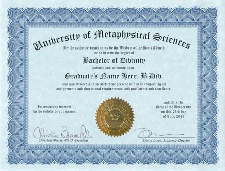 Accredited Metaphysical Degrees Online