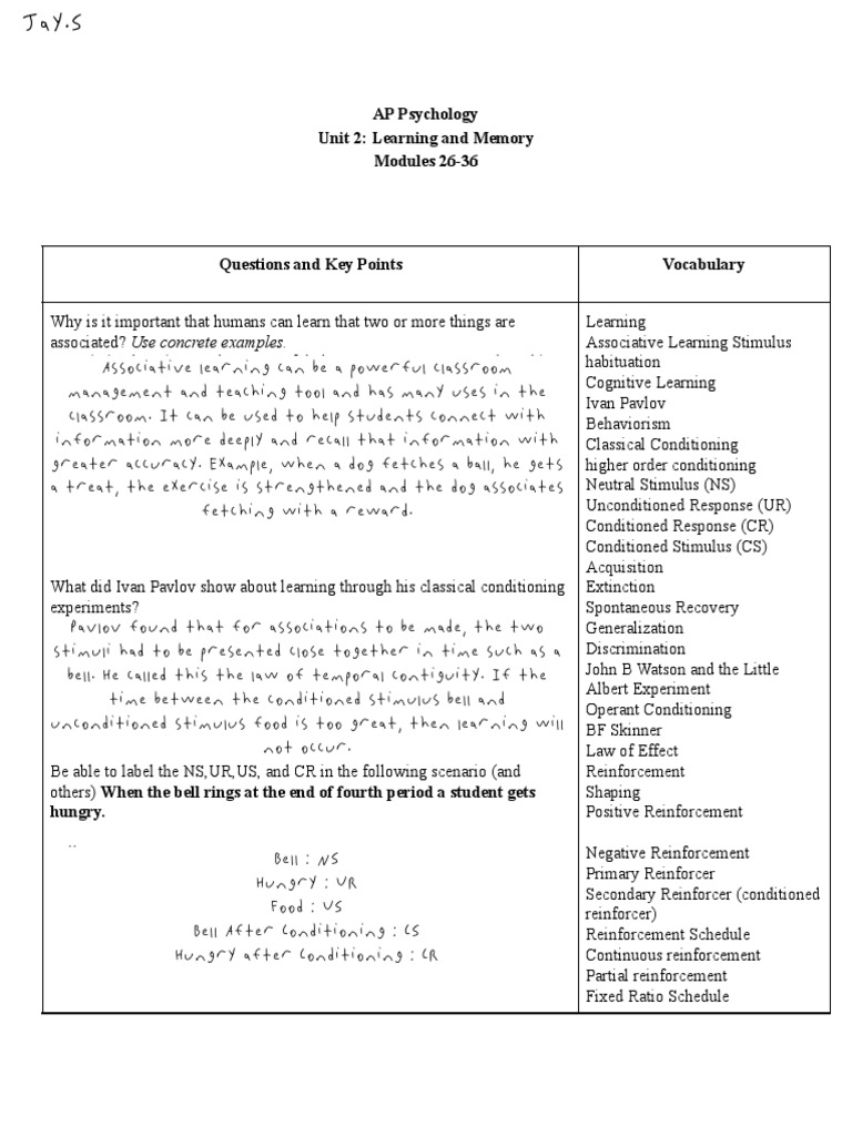 Psychology Unit 2 Basics