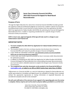 Santa Clara Financial Aid Office Help